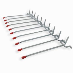 100pcs 4 Inch Red Tip Peg Board Shelving Storage Peg Hook - Image 1