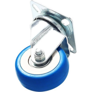 2 inch Blue PU Swivel Caster No Brake