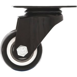 1.5 inch All Black PU Swivel Caster No Brake