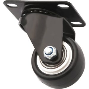 1.5 inch All Black PU Swivel Caster No Brake