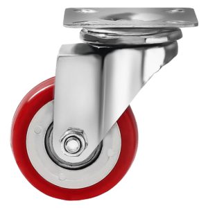 2 inch Red PU Swivel Caster No Brake