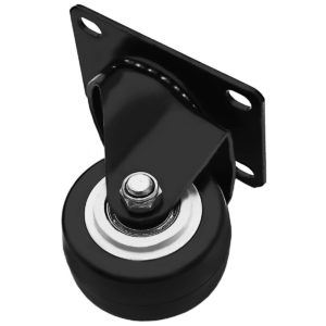 2.5 Inch All Black PU Swivel Caster No Brake