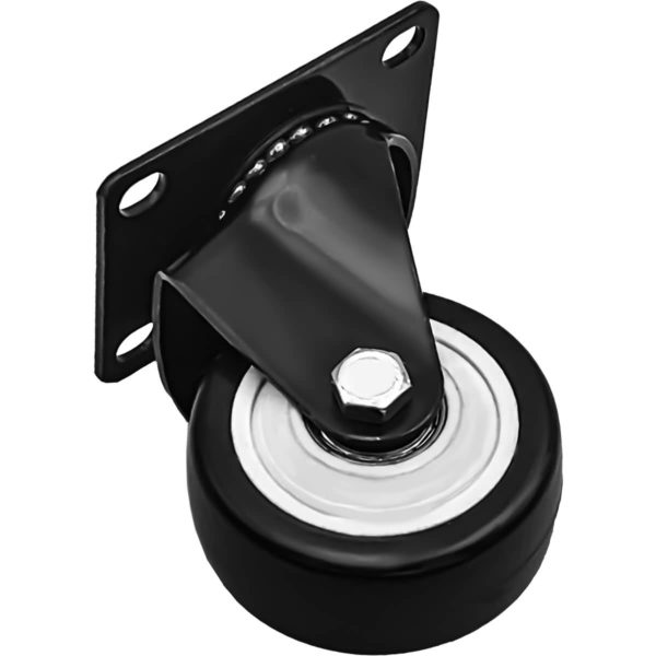 3 inch All Black PU Swivel Caster No Brake