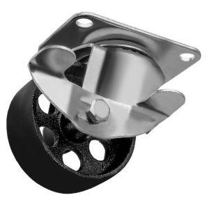 3.5 inch Metal Swivel Caster (Black Wheel) With Brake