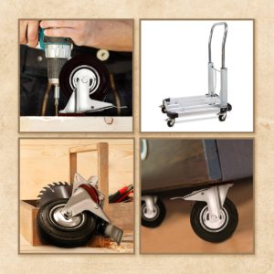 5 Inch Rubber Swivel Caster Wheel With Brake