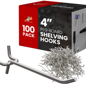 100pcs 4 Inch Peg Board Shelving Storage Peg Hook
