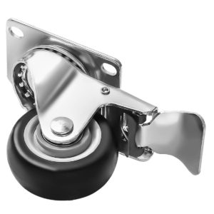 3 inch Black PU Swivel Caster With Brake