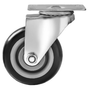 4 inch Black PU Swivel Caster No Brake