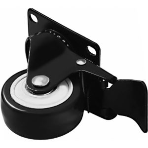 3 inch All Black PU Swivel Caster With Brake