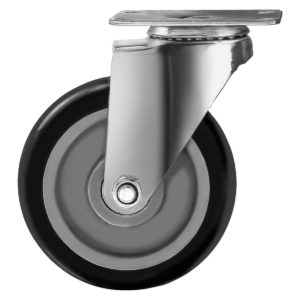 5 inch Black PU Swivel Caster No Brake