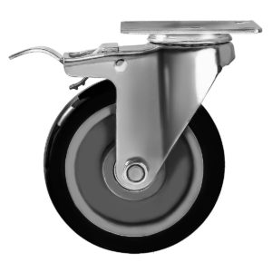 5 inch Black PU Swivel Caster With Brake