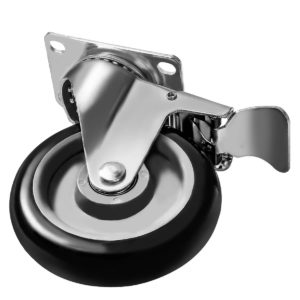 5 inch Black PU Swivel Caster With Brake