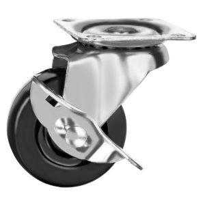 2 Inch Hard Rubber Base Swivel Caster Wheels With Brake