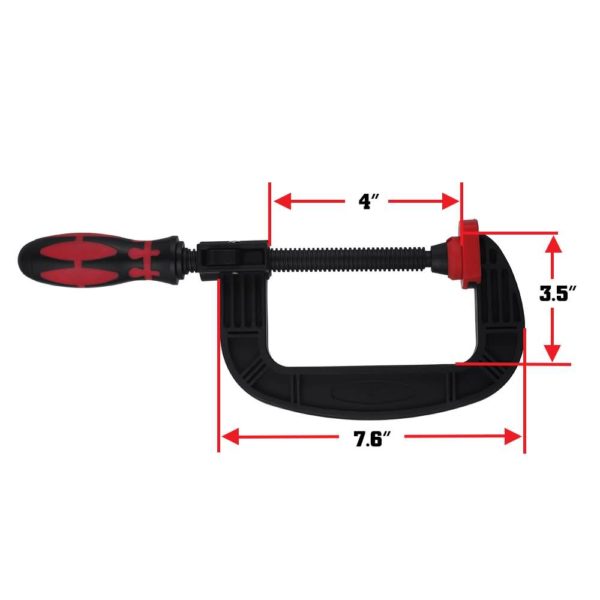 7.6 Inch One Handed Heavy Duty Ratchet C Clamps