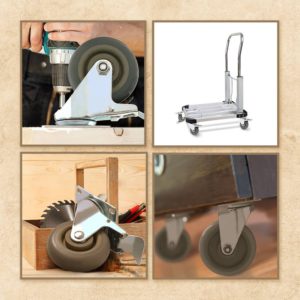 4 inch Grey PU Swivel Caster With Brake