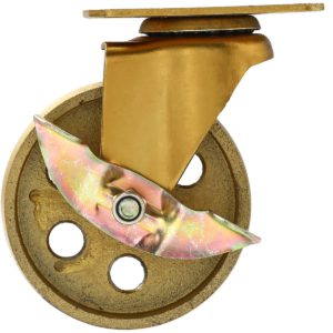 4 Inch All Gold Metal Swivel Wheel With Brake