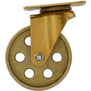 4 Inch All Gold Metal Swivel Wheel No Brake