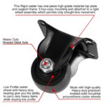 1.5 inch Black Solid PU Swivel Caster Wheel Rigid