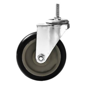 5 inch Black PU Swivel Stem Caster No Brake