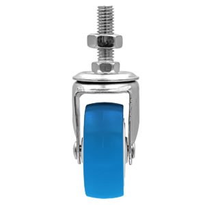 2 inch Blue PU Swivel Stem Caster No Brake