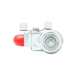 5 inch Red PU Swivel Stem Caster With Side Brake