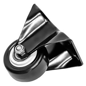 2 inch All Black PU Non Swivel Fixed Rigid Caster