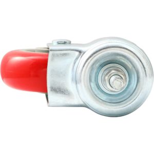 4 inch Red PU Swivel Stem Caster No Brake