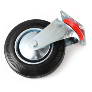 8 Inch Rubber Swivel Caster Wheel No Brake