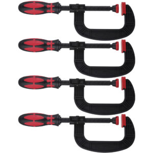 4 Pack 6.1 Inch One Handed Heavy Duty Ratchet C Clamps - Image 1