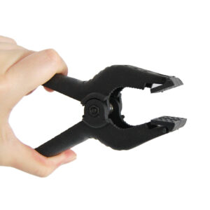 12 Pack 4 Inch All Black Plastic Muslin Clamps - Image 2