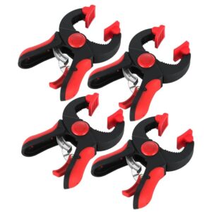 4 Pack 1" Jaw Opening and 4" Long Heavy Duty Adjustable Ratchet Clamps - Image 1