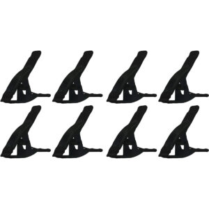 8 Pack 8 Inch All Black Metal Spring Clamp - Image 1