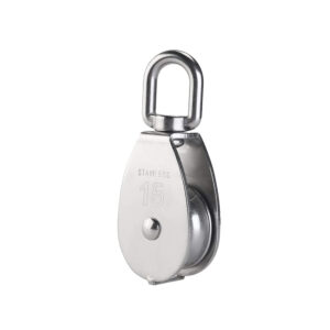 1 Piece M15 Single Pulley Block Wire Rope Hanging Wire Towing Wheel - 304 Stainless Steel Lock - Image 1